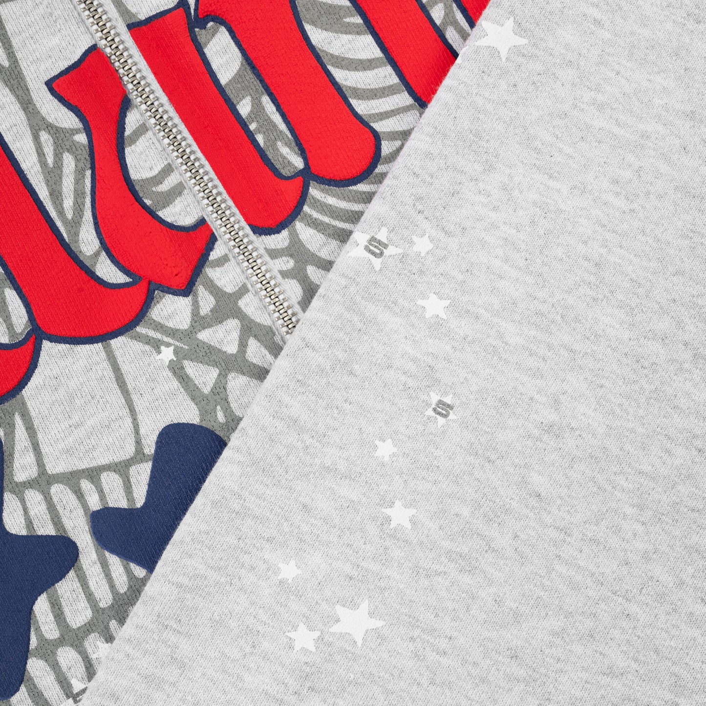 HEATHER GREY ATLANTA FULL ZIP HOODIE