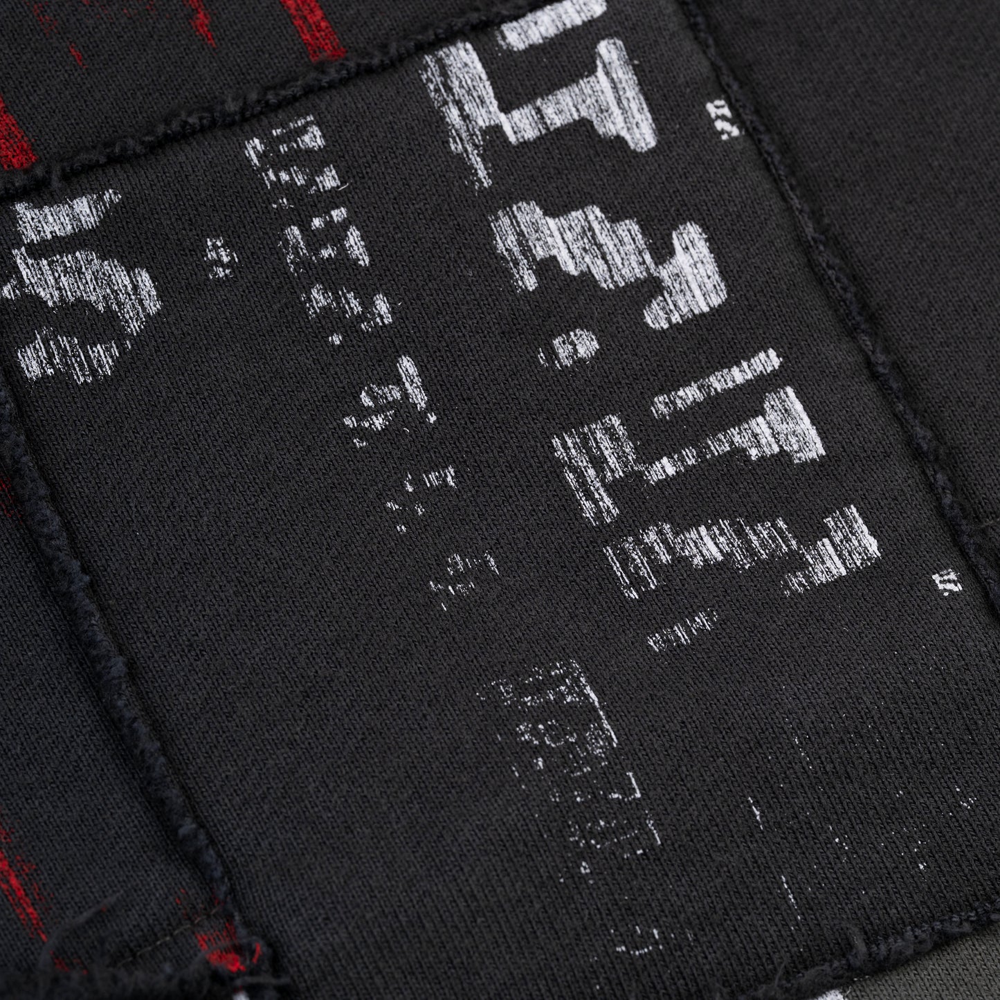 BLACK DIFFUSED COLLEGIATE CREWNECK