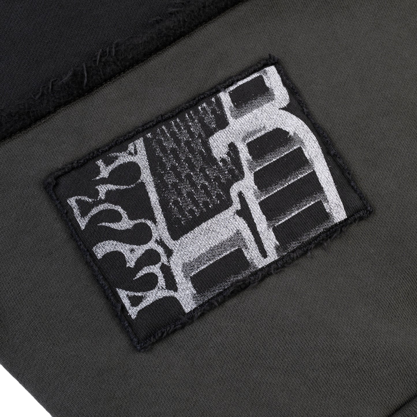 BLACK DIFFUSED COLLEGIATE CREWNECK