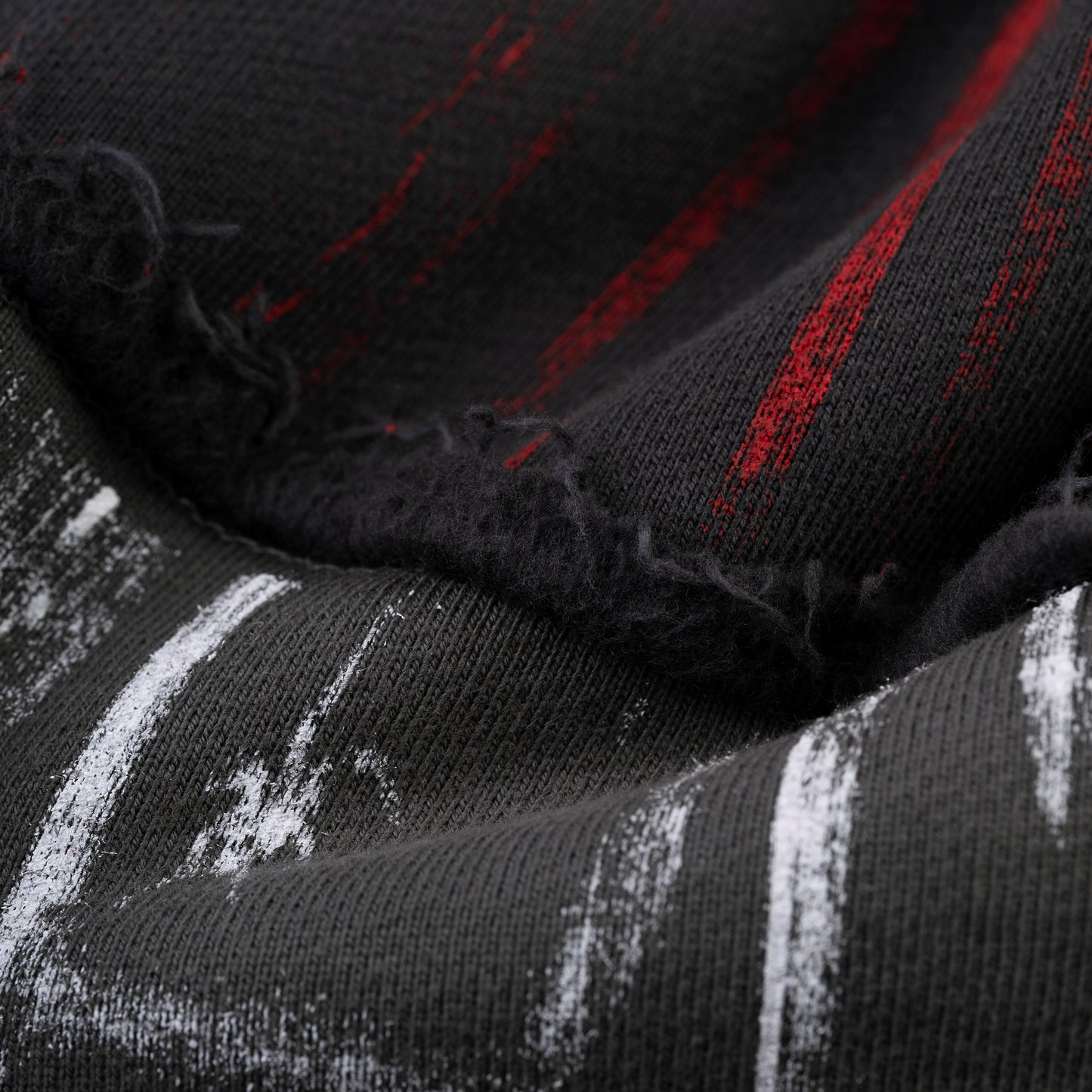 BLACK DIFFUSED COLLEGIATE CREWNECK
