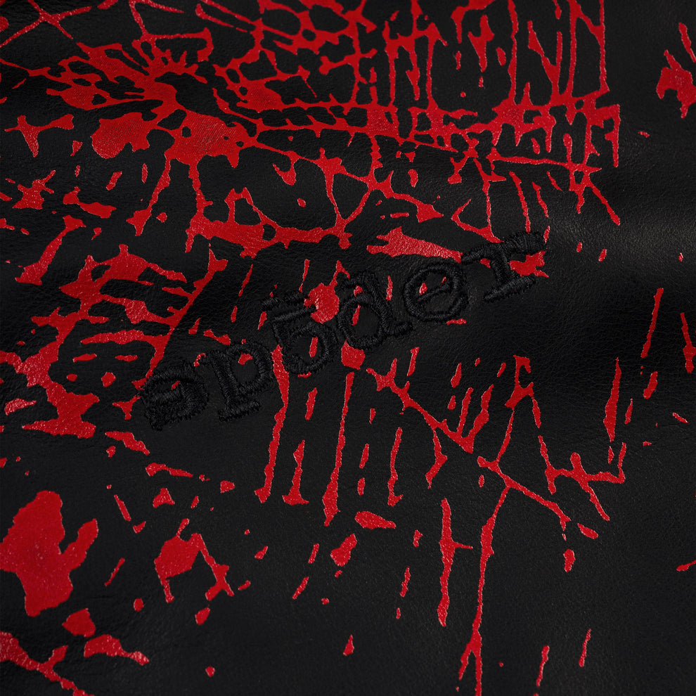 BLACK V2 WEB LEATHER JACKET