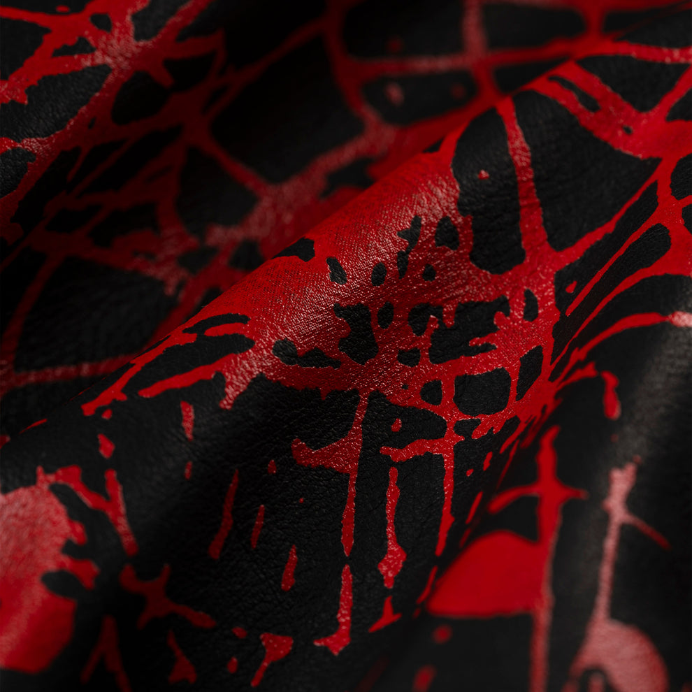 BLACK V2 WEB LEATHER JACKET