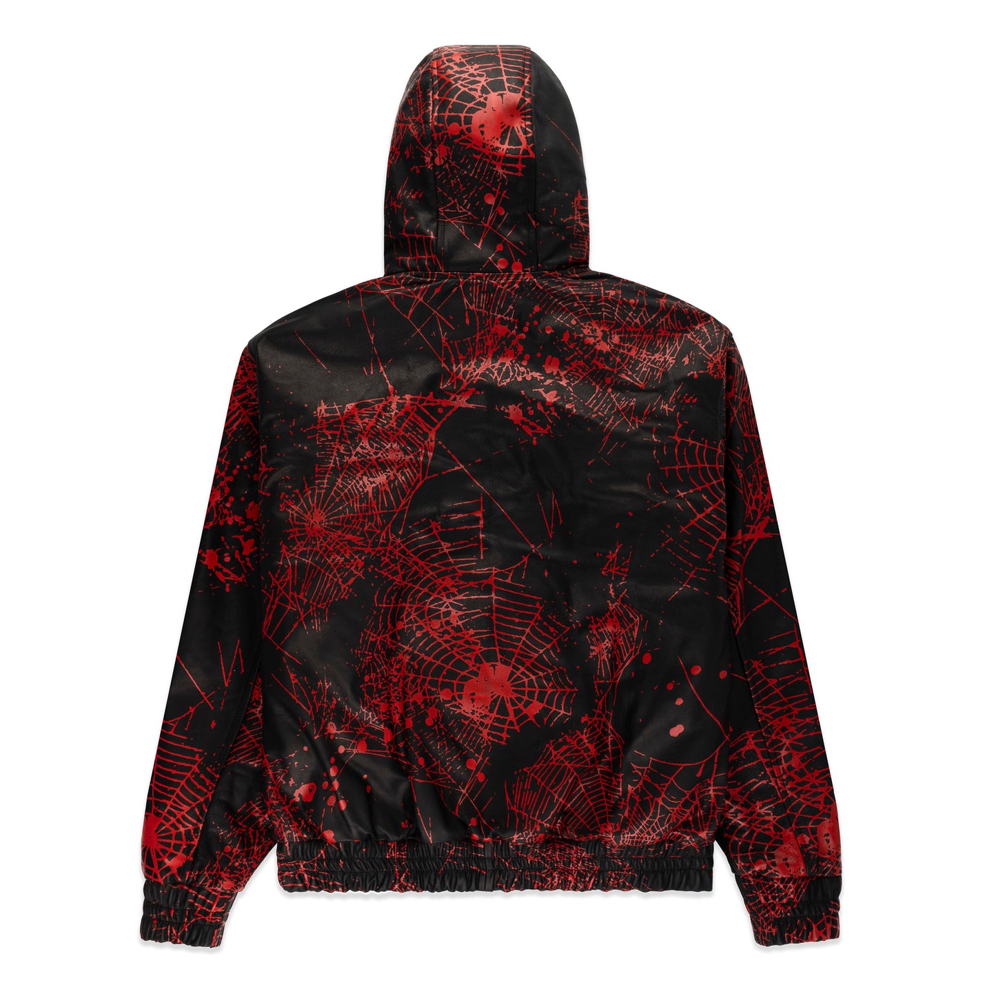 BLACK V2 WEB LEATHER JACKET