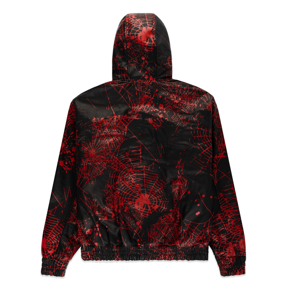 BLACK V2 WEB LEATHER JACKET