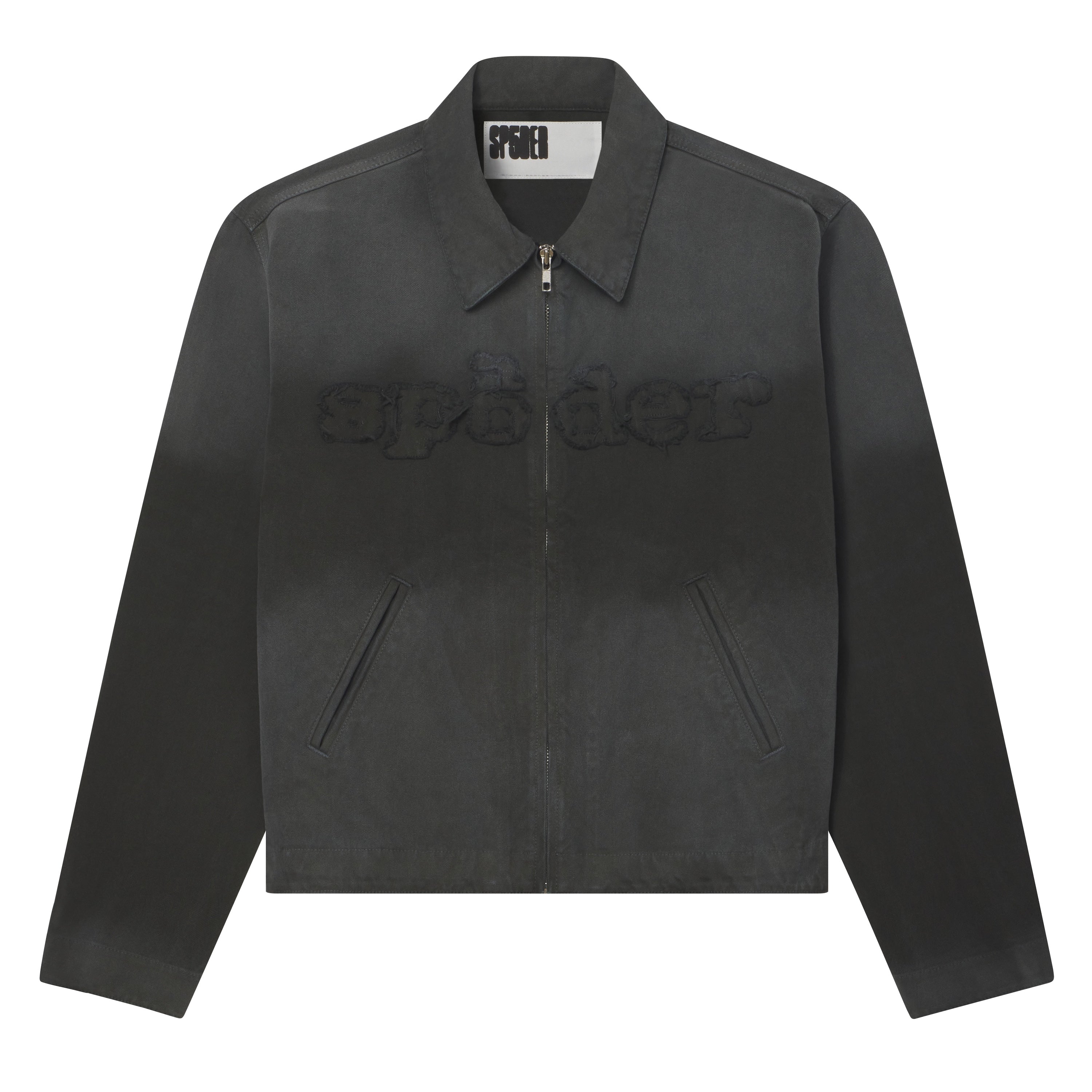 DISTRESSED LOGO WORK JACKET – SP5DER