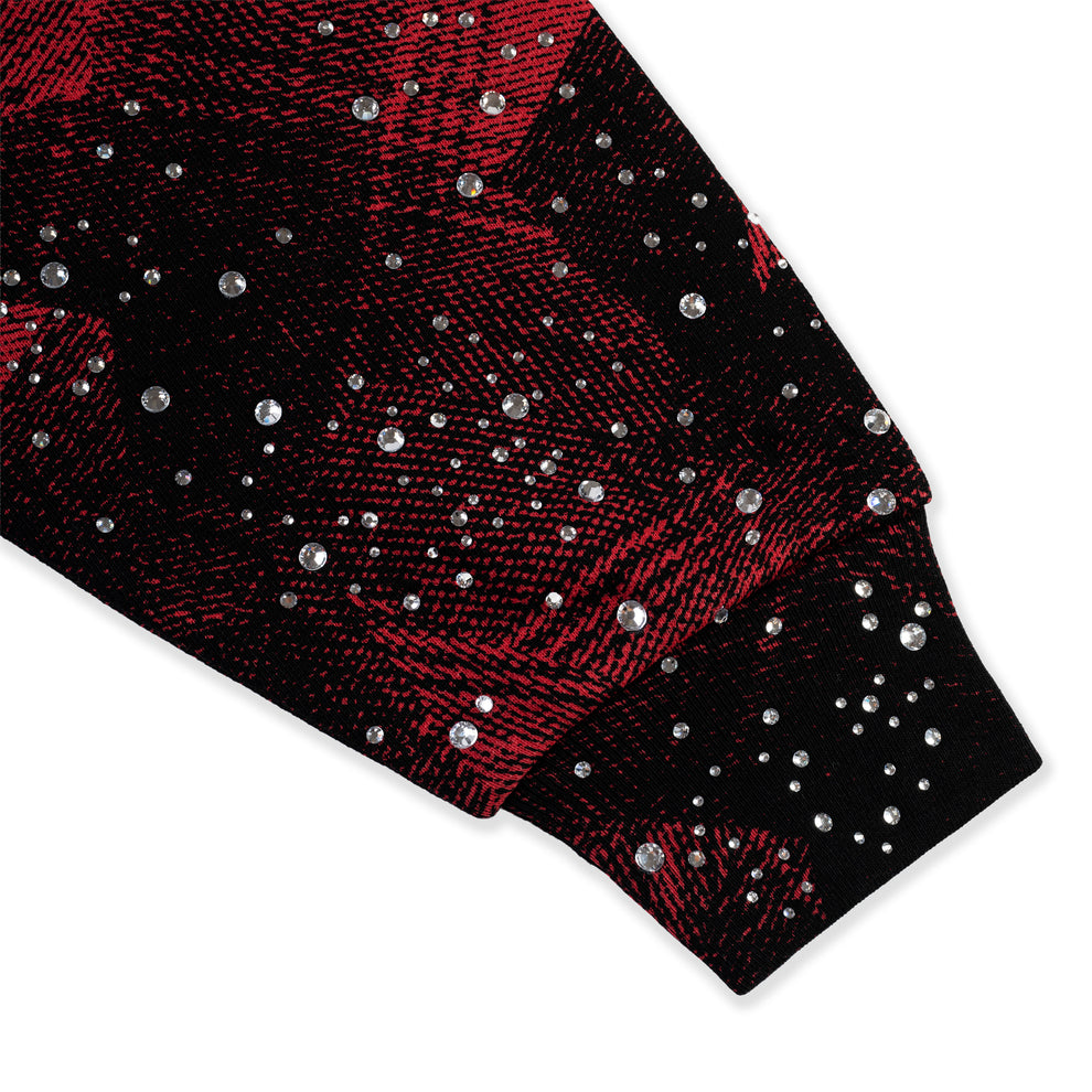 BLACK STAR PLAID FULL ZIP HOODIE