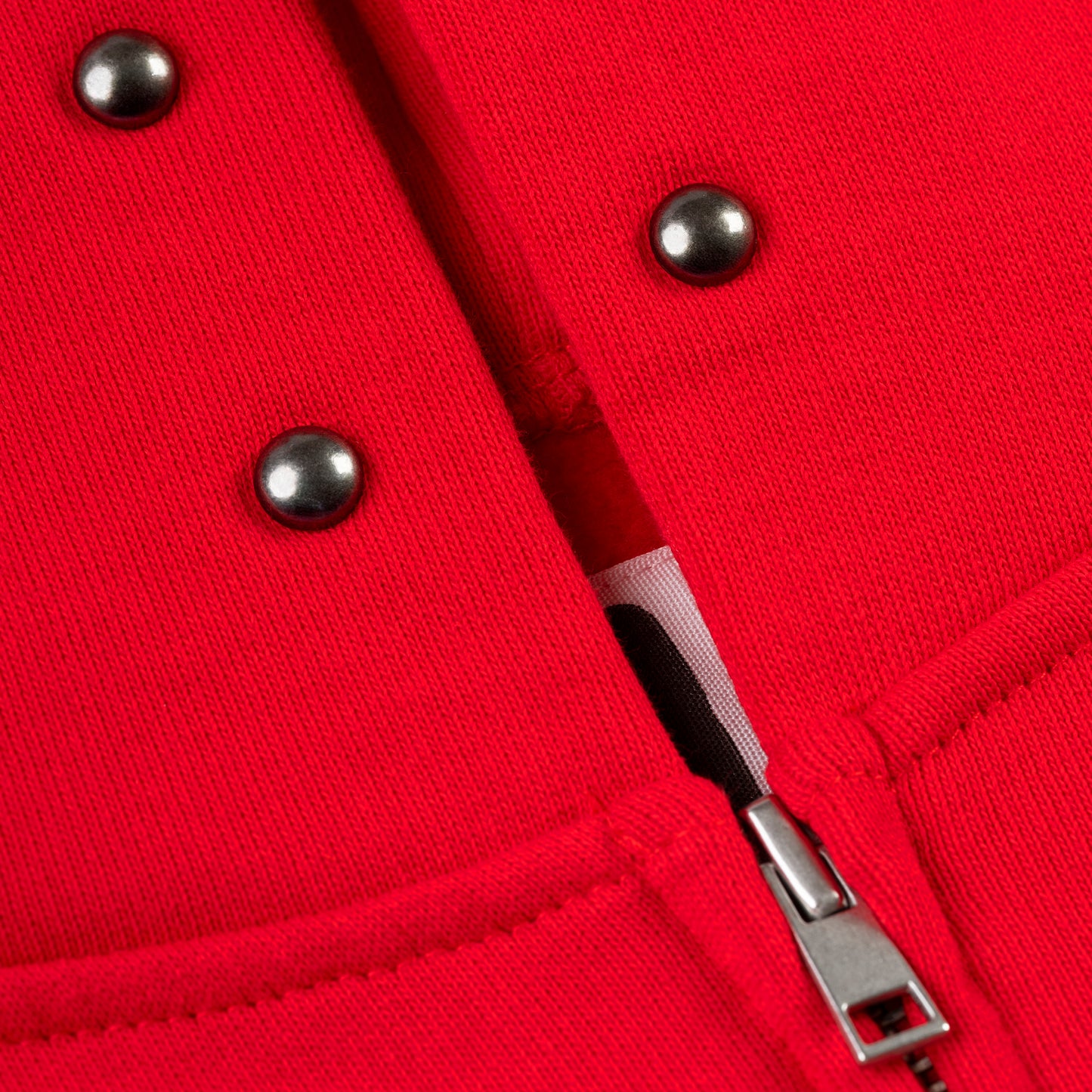 RED OG WEB STUDDED ZIP HOODIE