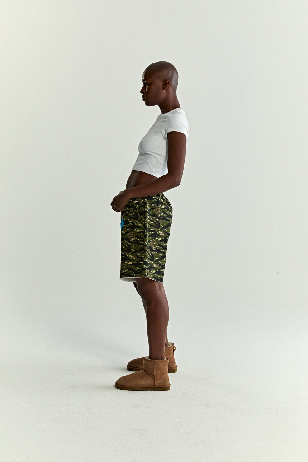 OG WEB V2 TIGER CAMO SWEATSHORT ON MODEL