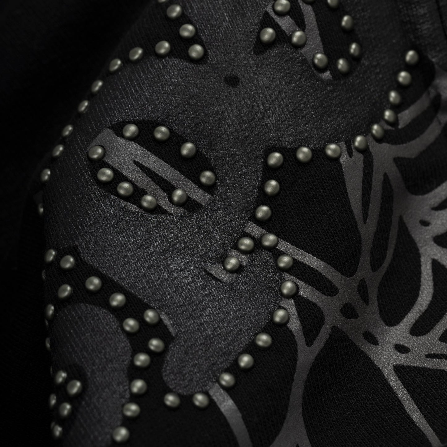 BLACK OG WEB STUDDED ZIP HOODIE