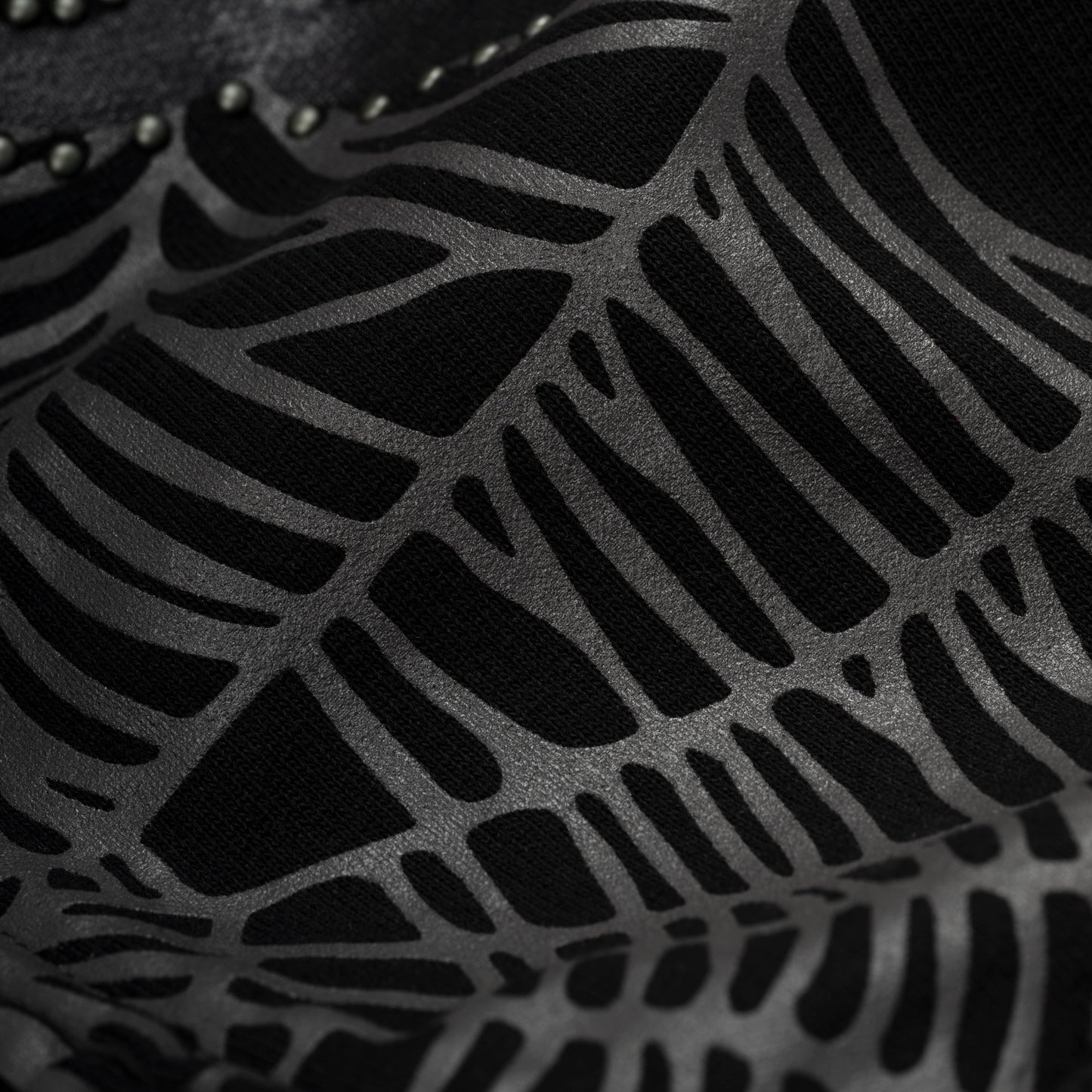BLACK OG WEB STUDDED ZIP HOODIE
