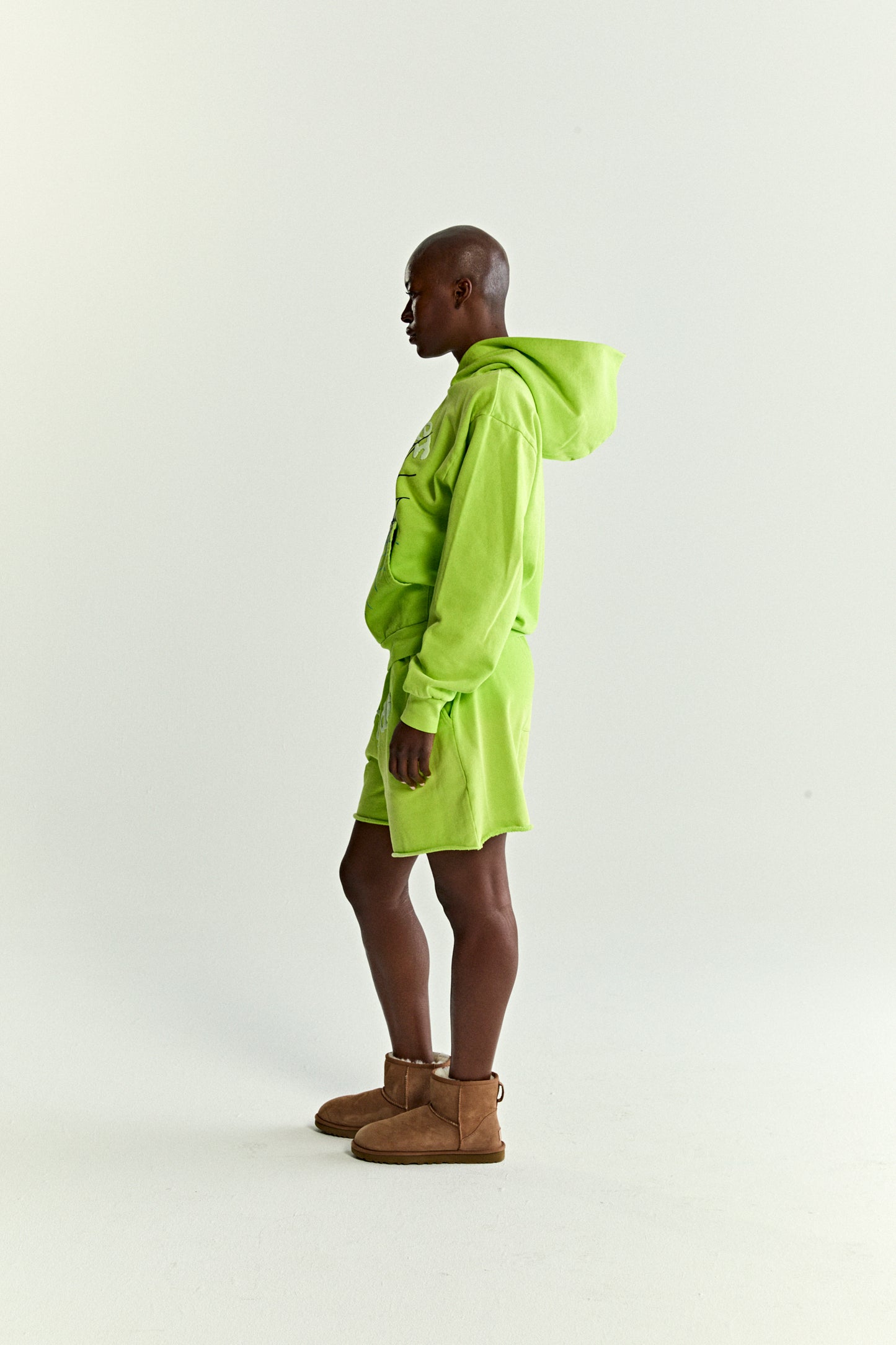 ACID GREEN OG WEB V2 GRADIENT HOODIE ON MODEL