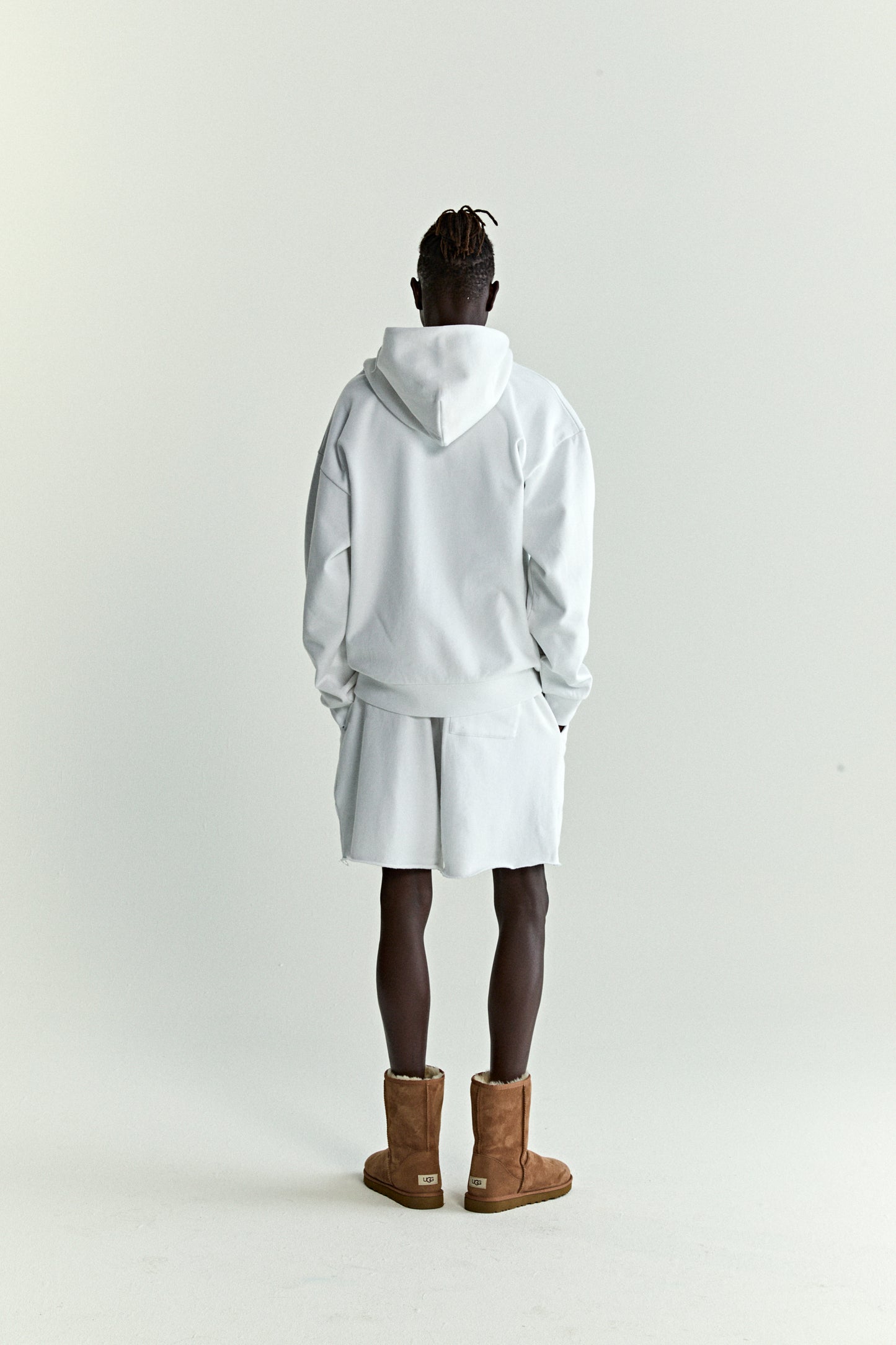 WHITE OG WEB V2 GRADIENT HOODIE ON MODEL