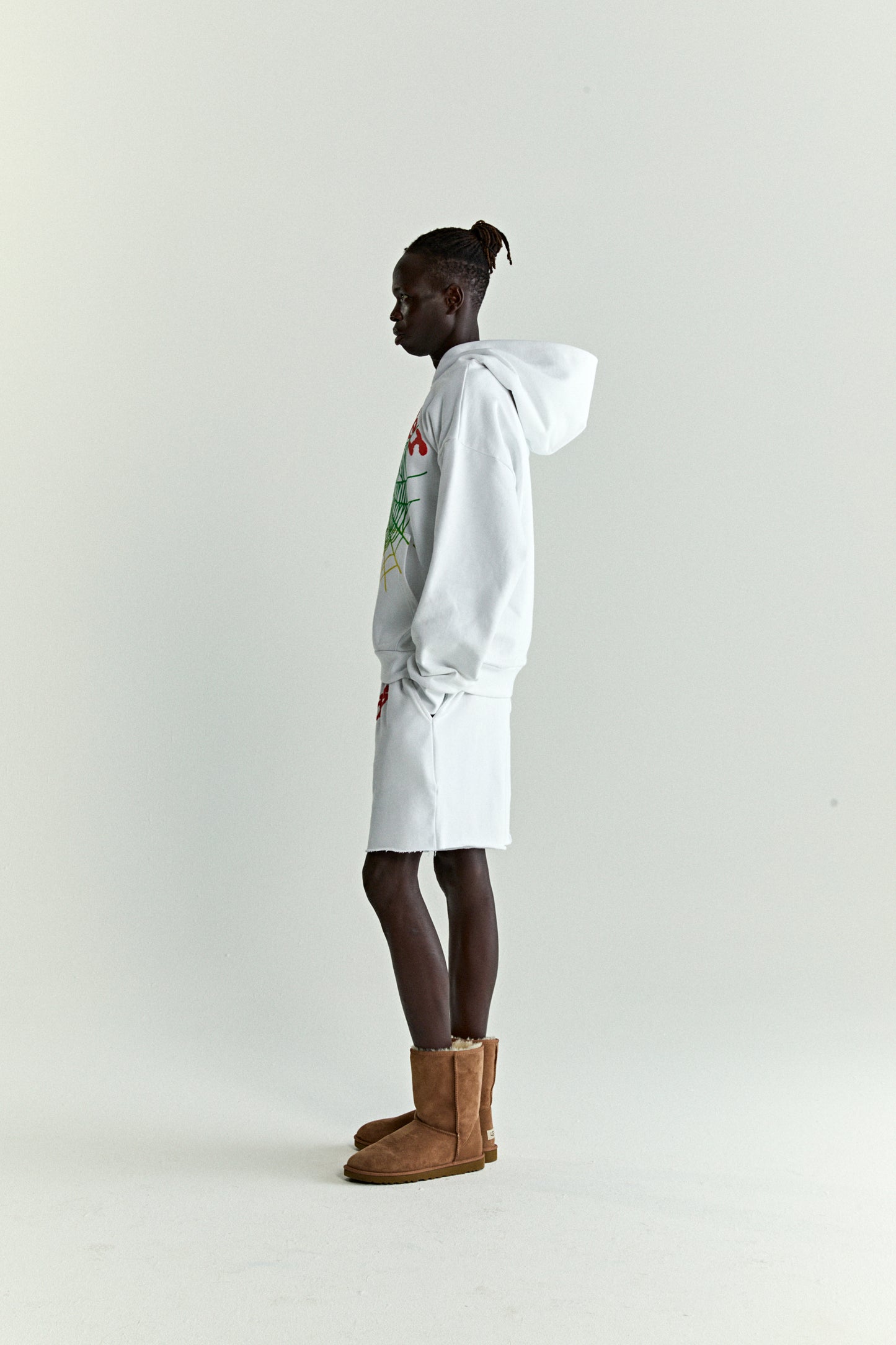 WHITE OG WEB V2 GRADIENT HOODIE ON MODEL