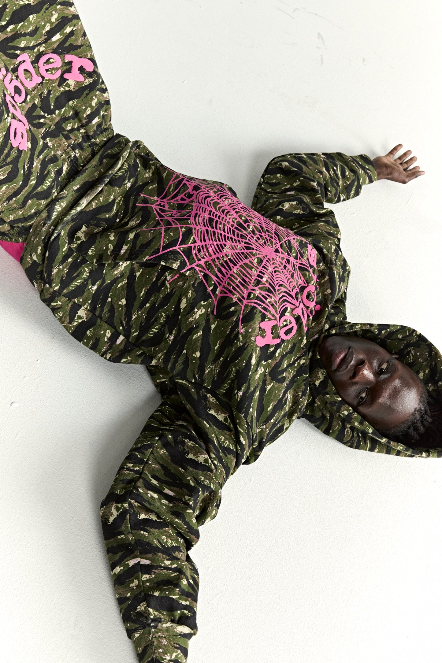 OG WEB V2 TIGER CAMO HOODIE ON MODEL