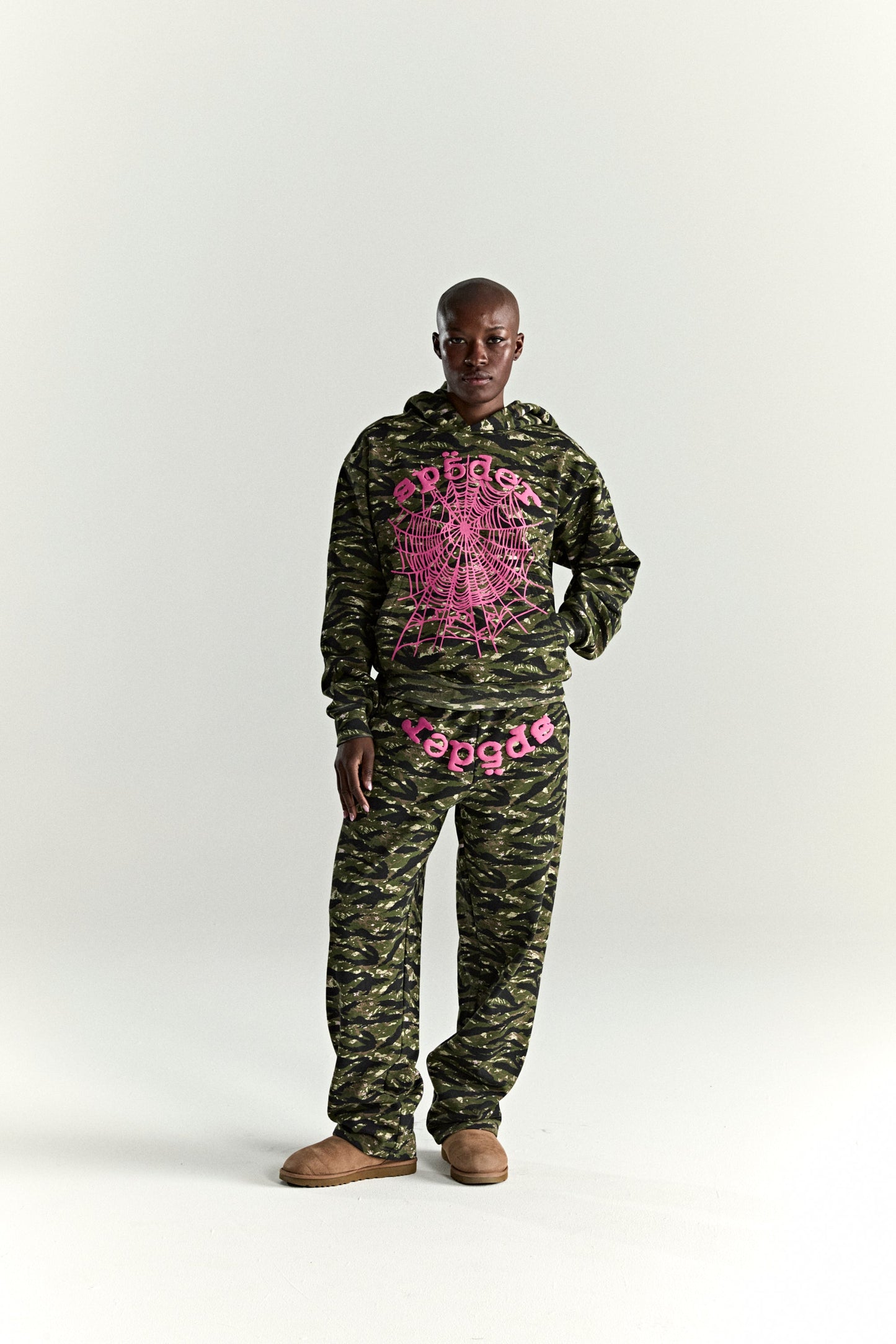 OG WEB V2 TIGER CAMO HOODIE ON MODEL
