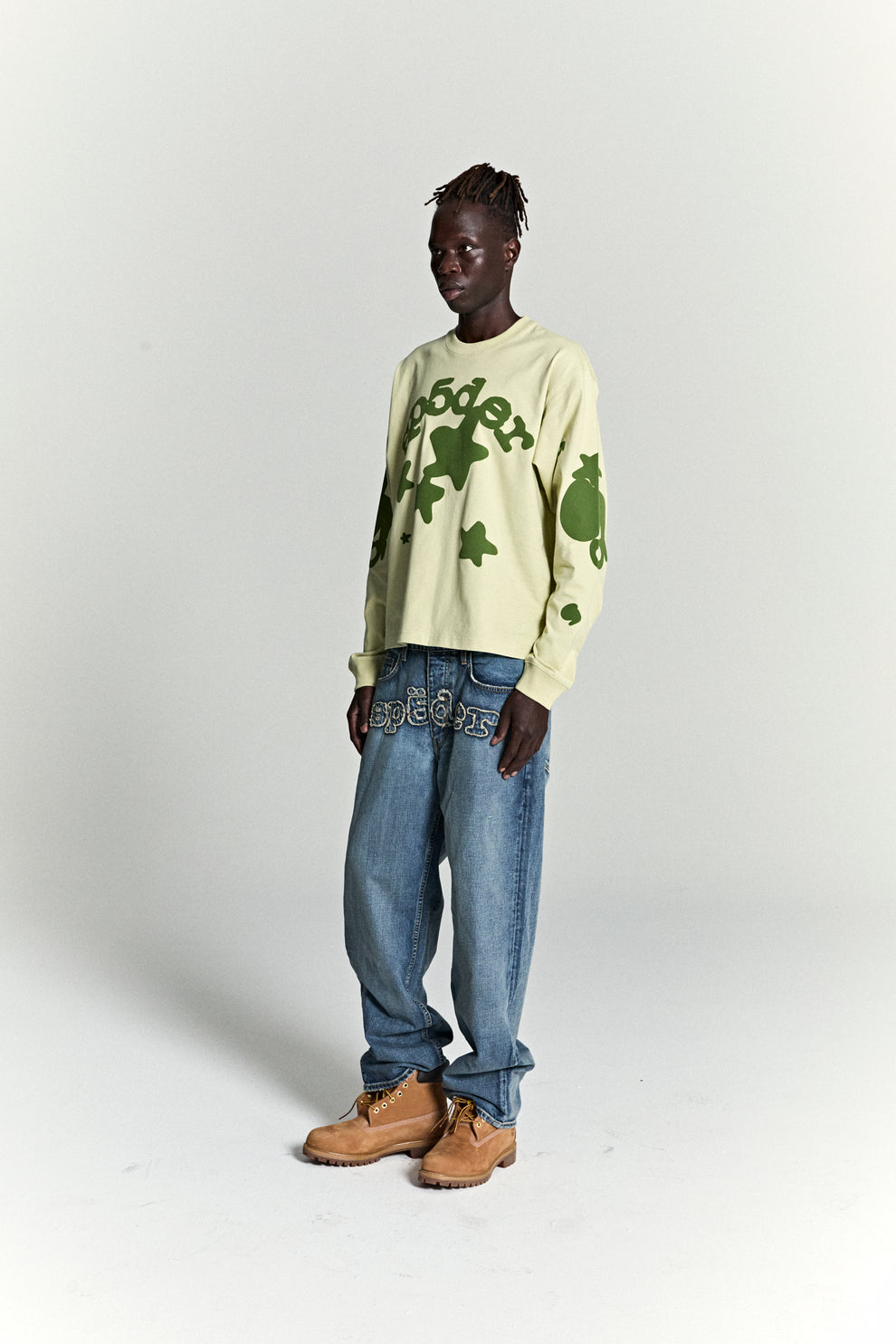 TAN BELUGA LONGSLEEVE ON MODEL