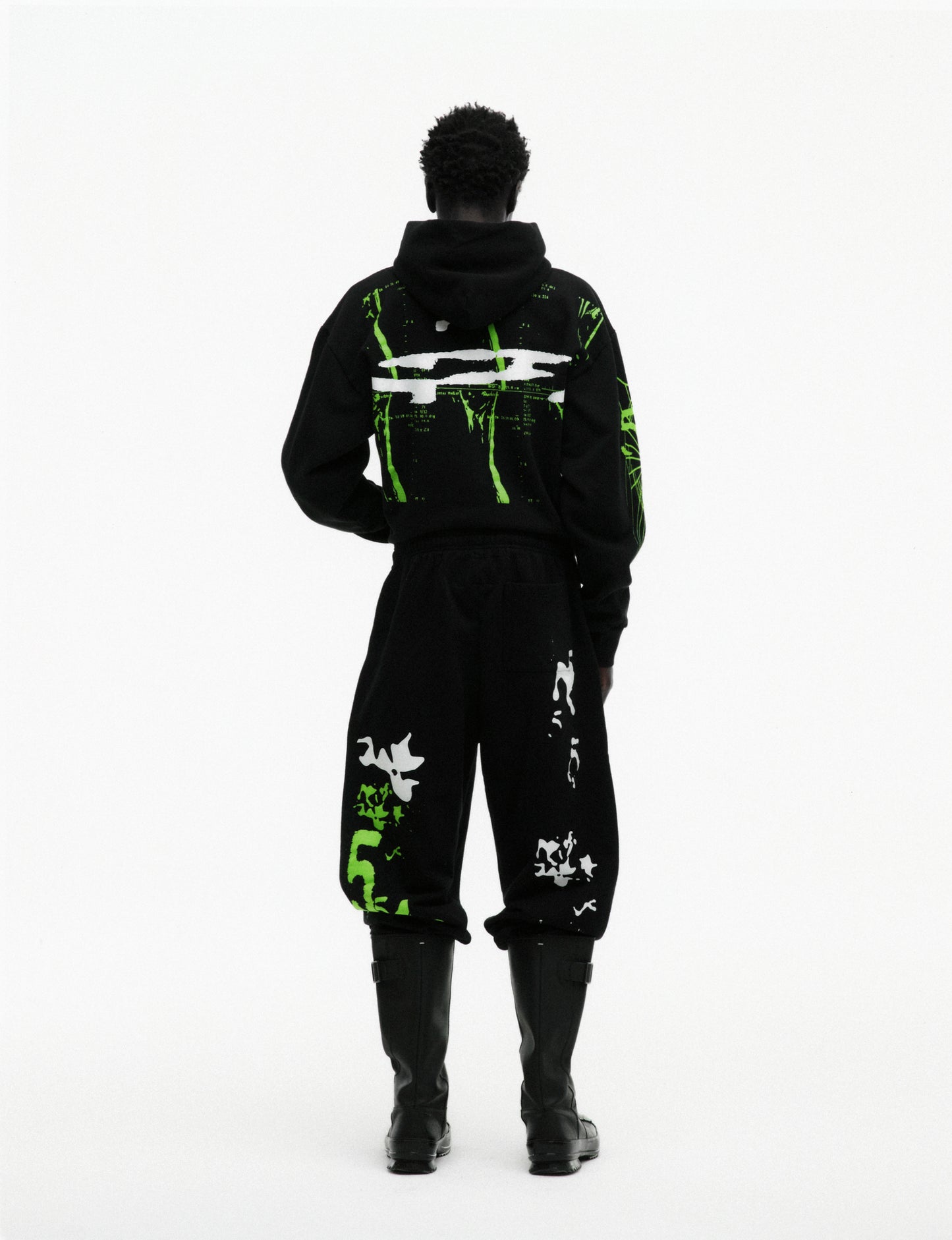 BLACK X-RAY HOODIE ON MODEL