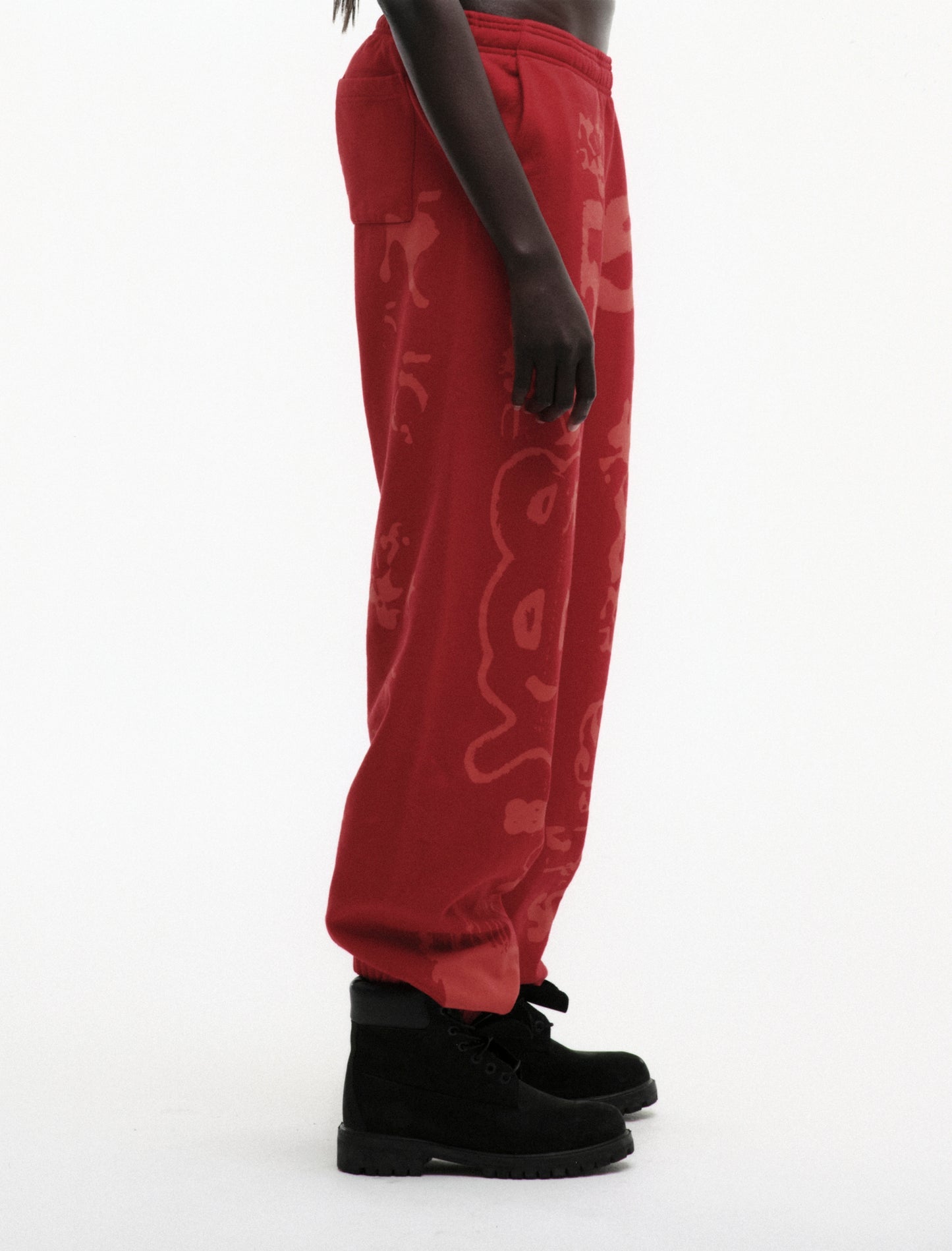 RED X-RAY SWEATPANT ON MODEL
