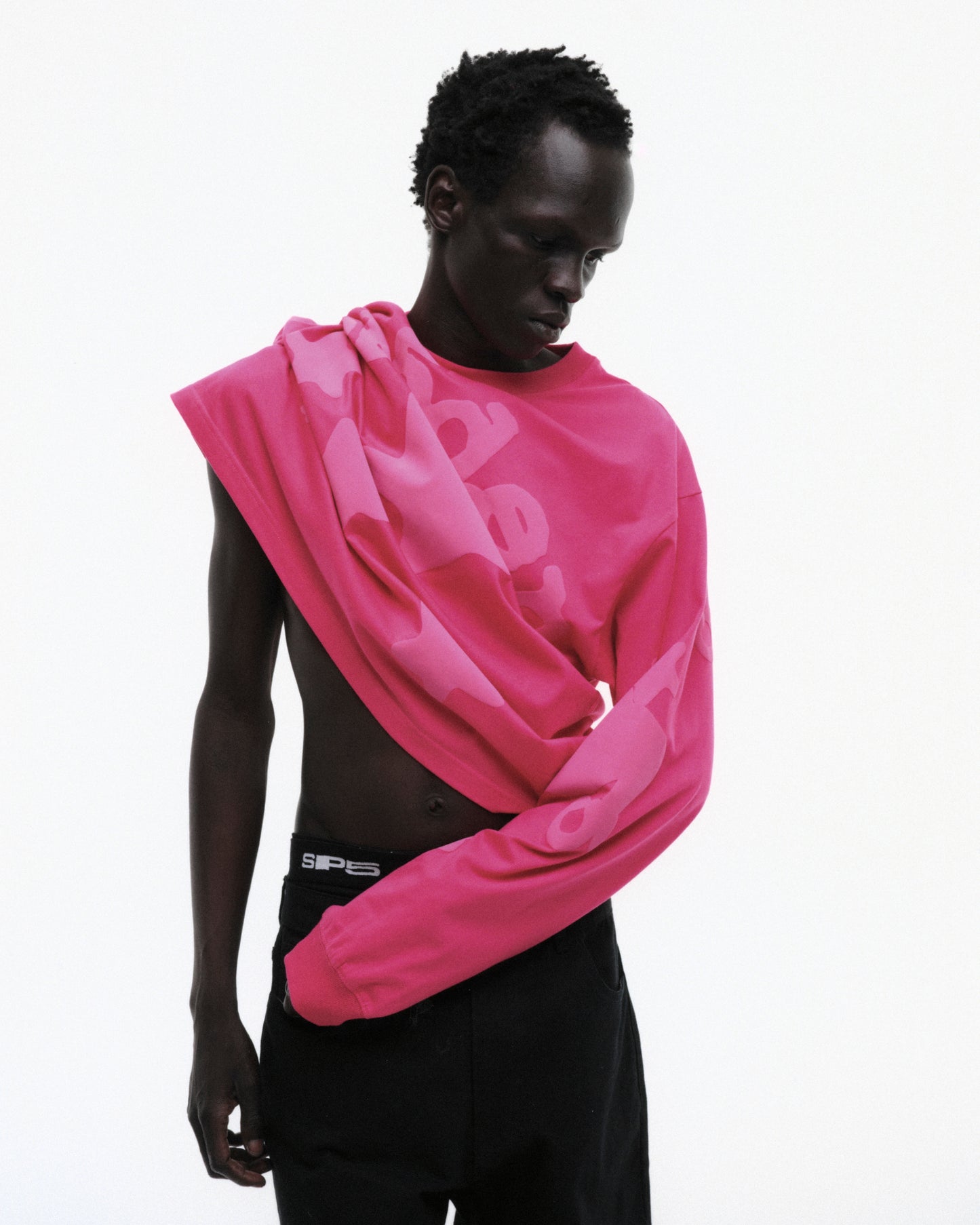 PINK BELUGA LONGSLEEVE ON MODEL