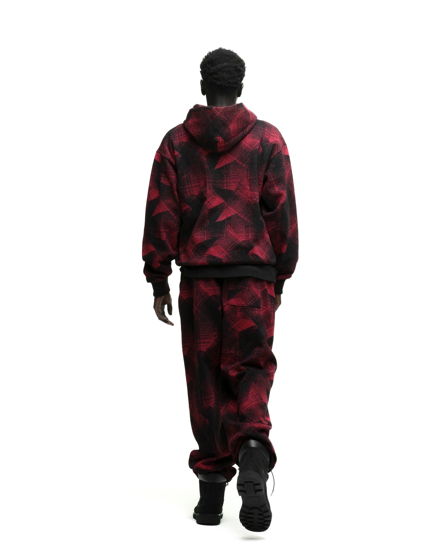 PLAID SPLATT HOODIE ON MODEL