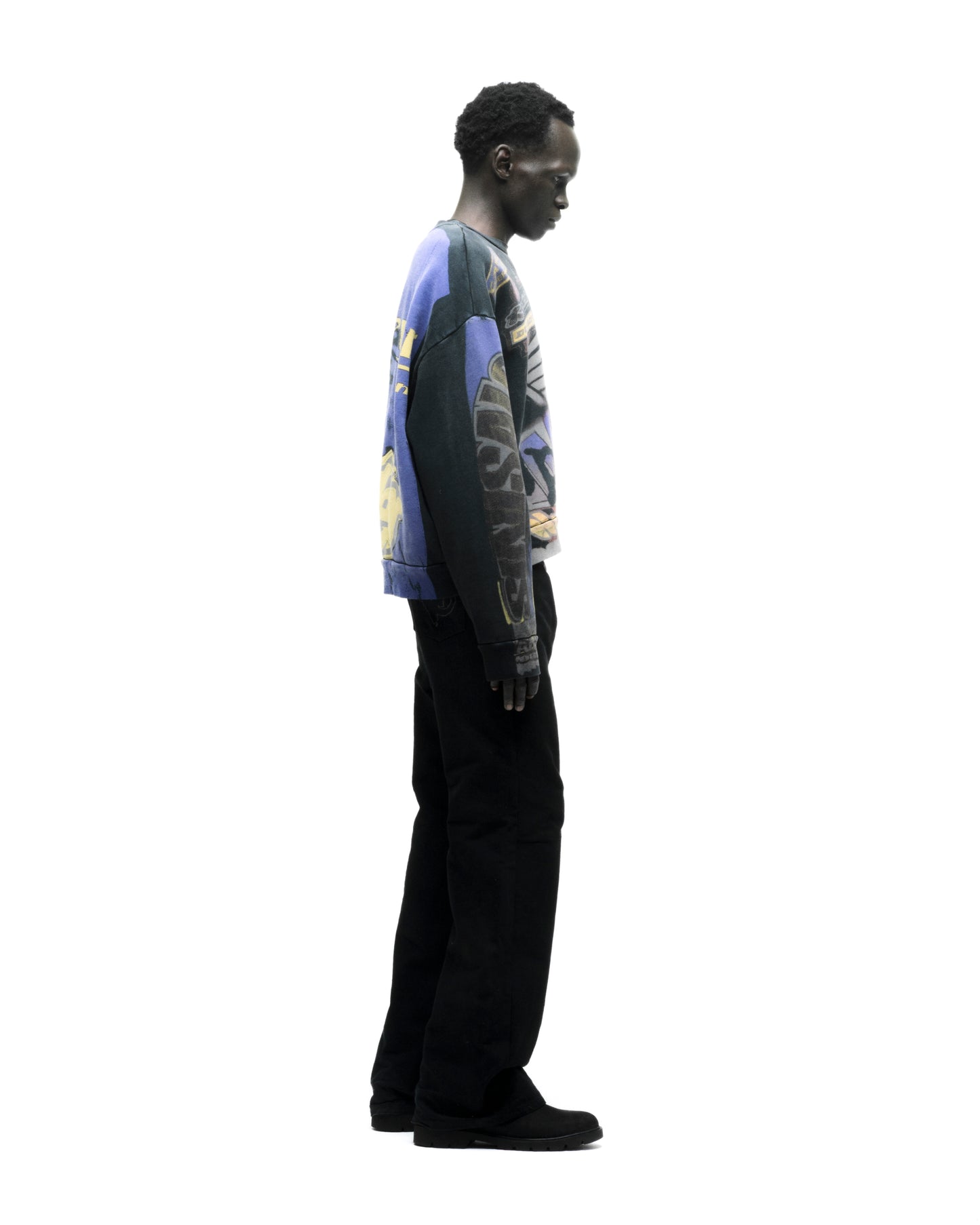 TROMPE-L’ŒIL CREWNECK ON MODEL