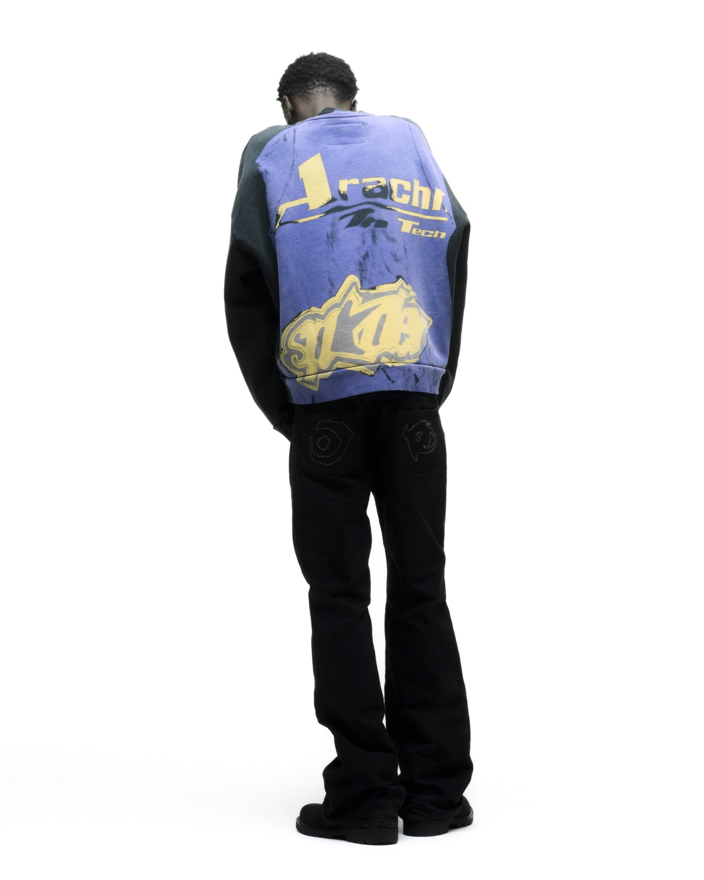 TROMPE-L’ŒIL CREWNECK ON MODEL
