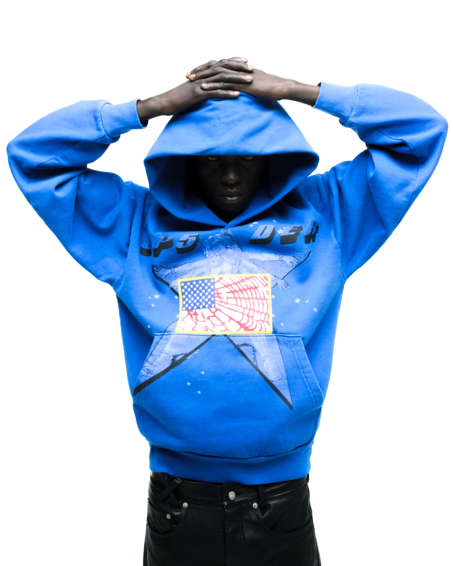 STAR GIRL HOODIE ON MODEL