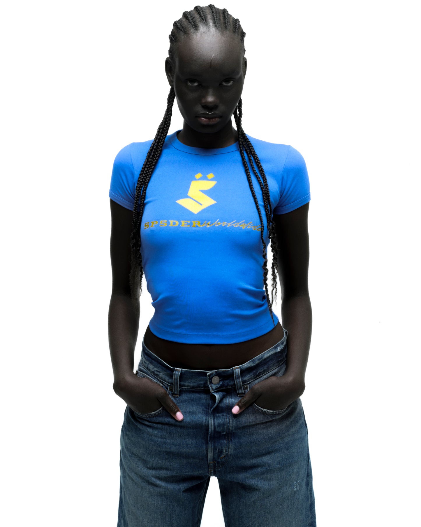 5UKI BABY TEE ON MODEL