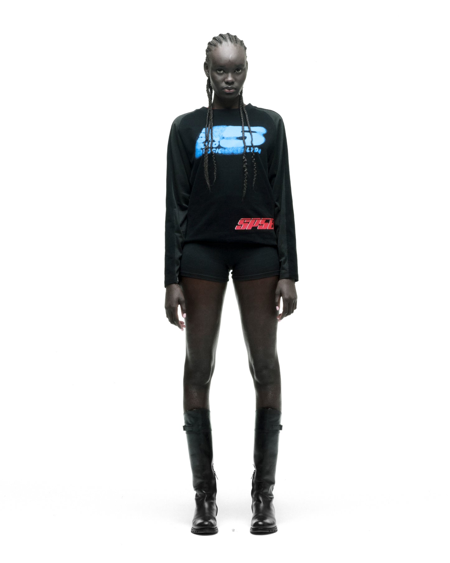 555PEED MESH LONGSLEEVE ON MODEL