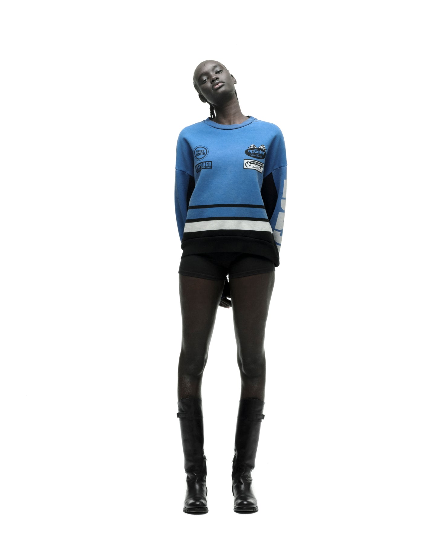 TRIPLE FIVE CREWNECK ON MODEL