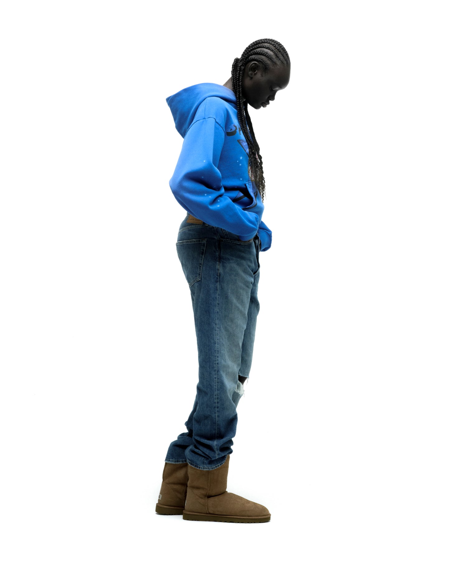 STAR GIRL HOODIE ON MODEL