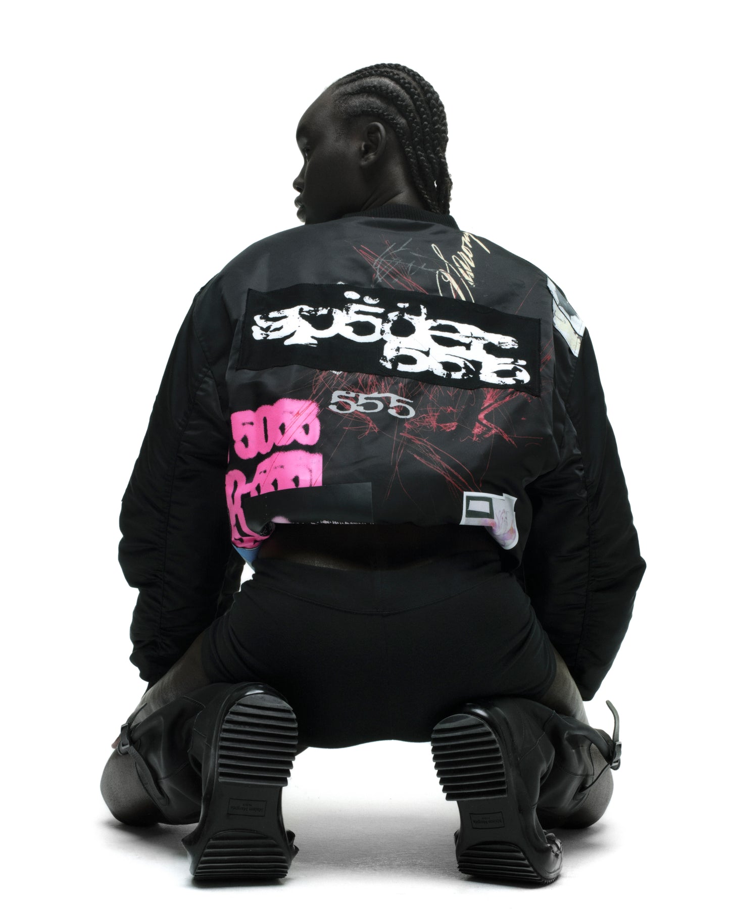 VET BOMBER JACKET ON MODEL