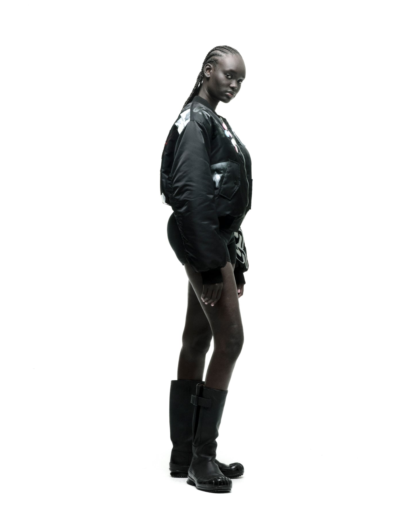 VET BOMBER JACKET ON MODEL