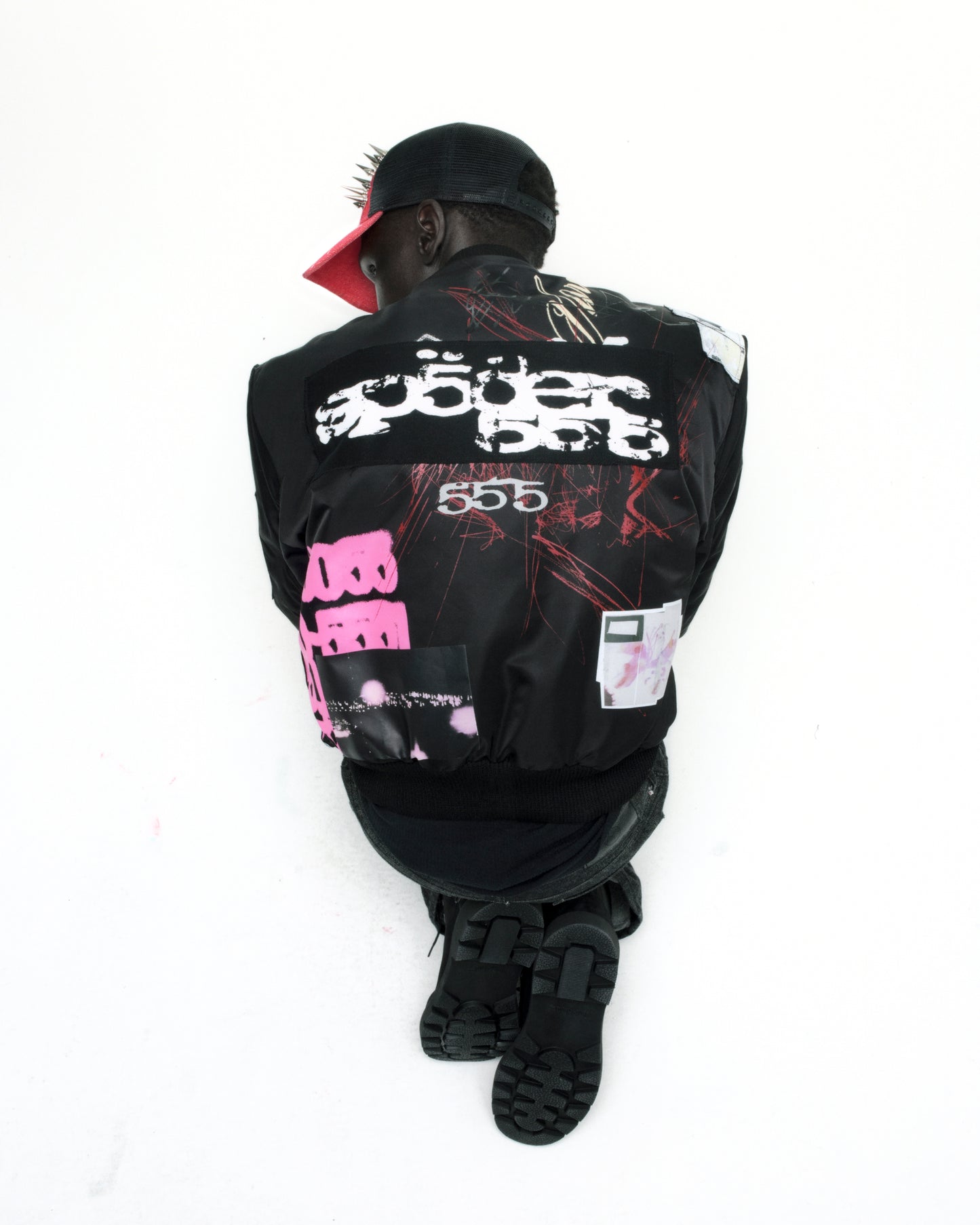 VET BOMBER JACKET ON MODEL