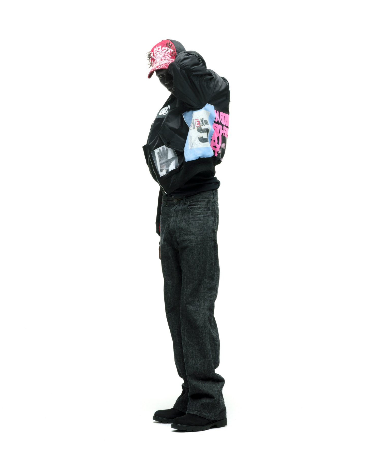 VET BOMBER JACKET ON MODEL