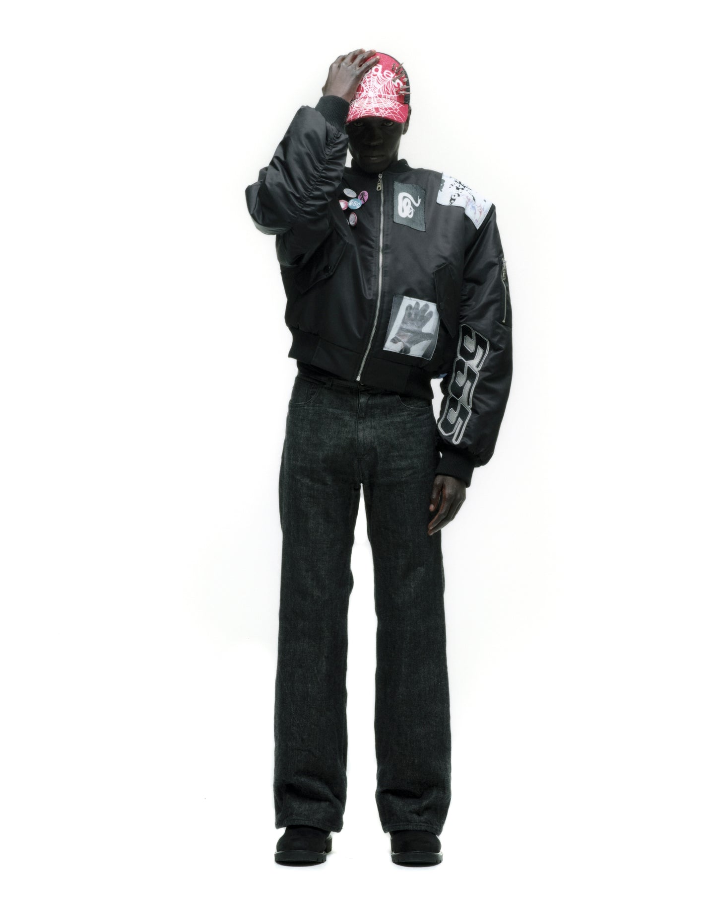VET BOMBER JACKET ON MODEL