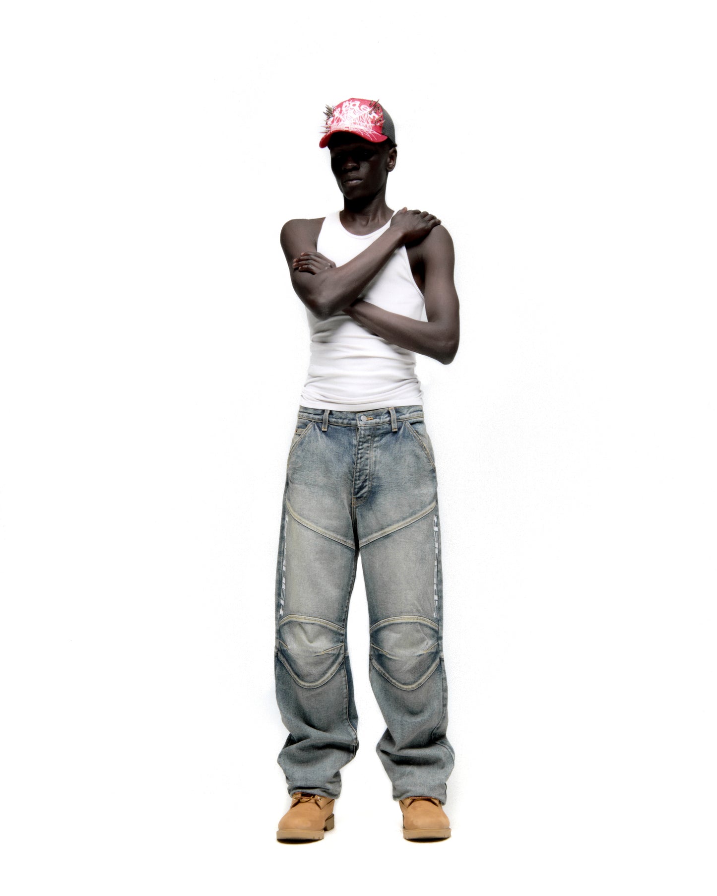 PIT CREW DENIM ON MODEL