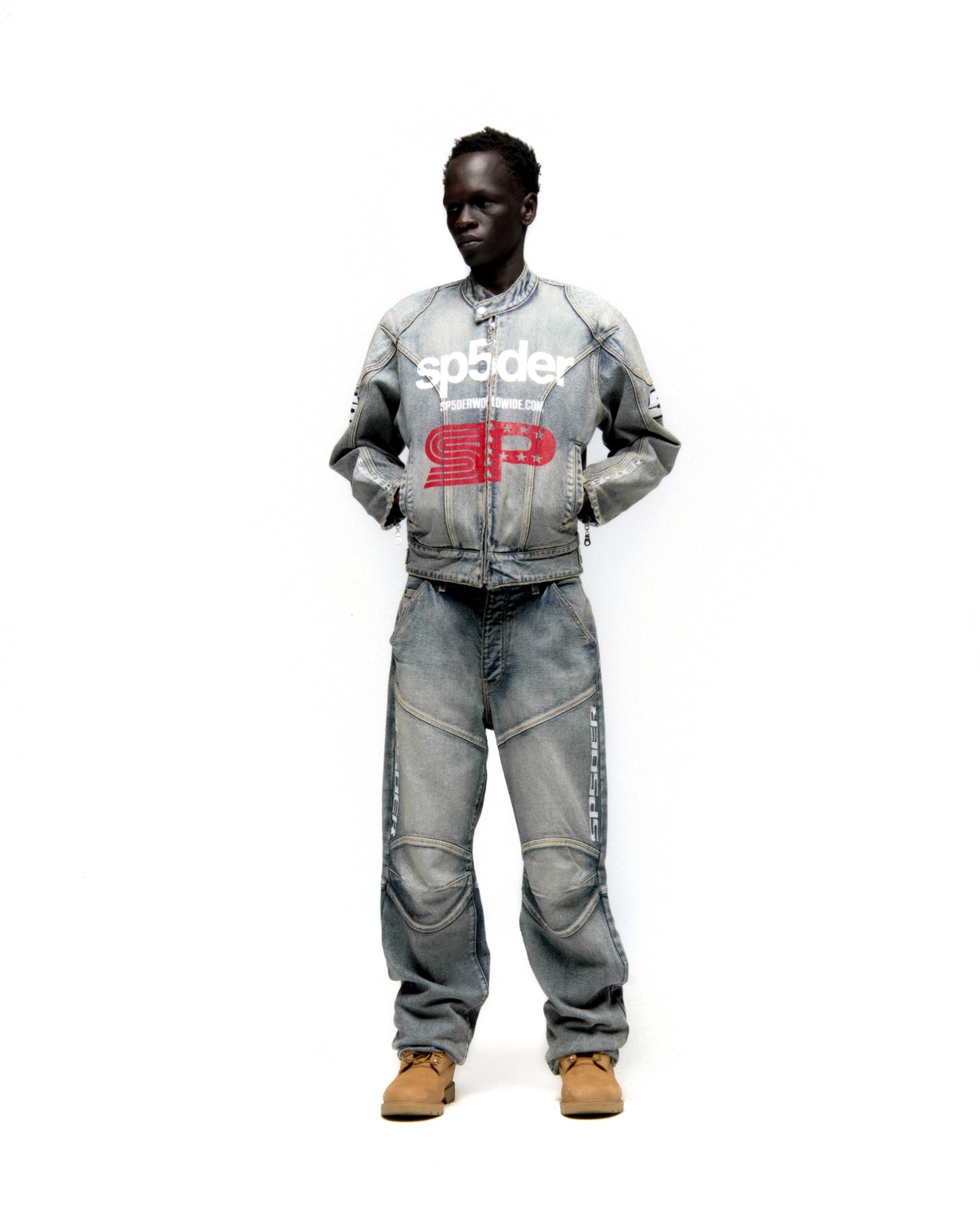 MOTORSPORT DENIM JACKET ON MODEL