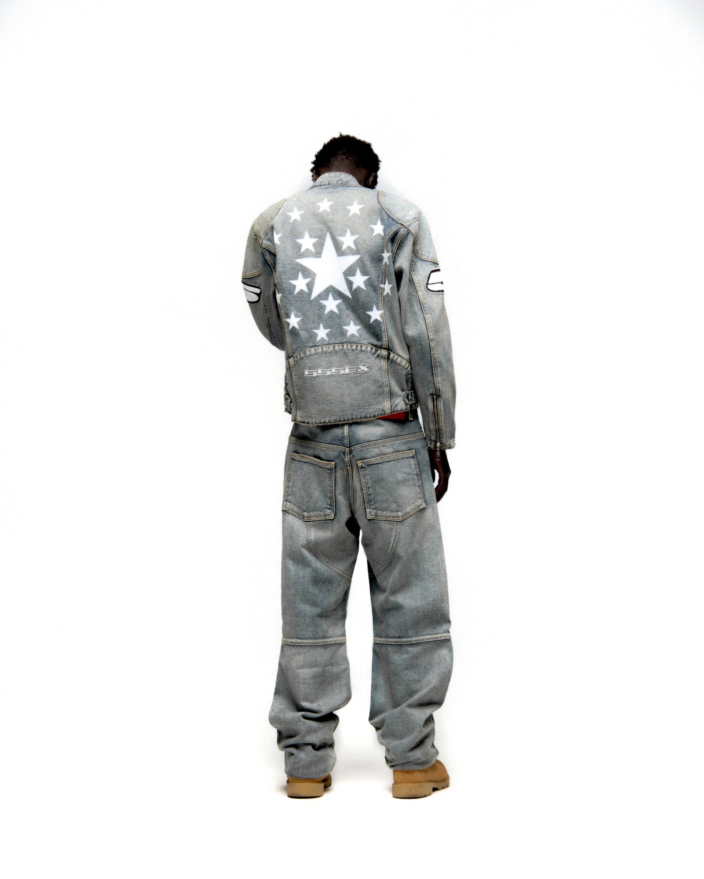 MOTORSPORT DENIM JACKET ON MODEL
