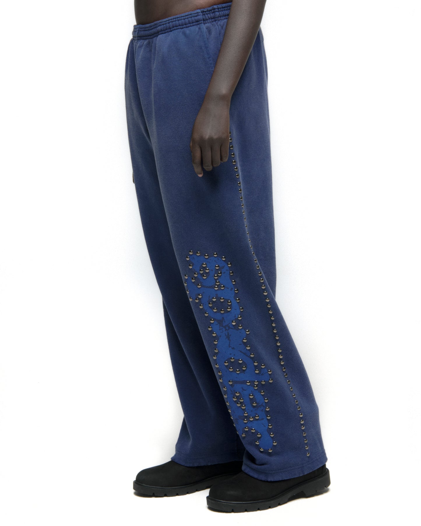 BLUE PUNK V3 STUDDED SWEATPANT ON MODEL