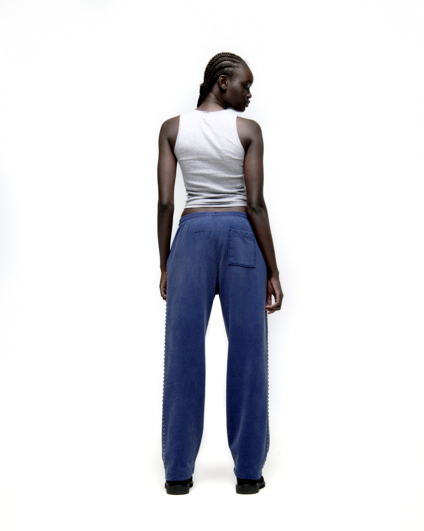 BLUE PUNK V3 STUDDED SWEATPANT ON MODEL