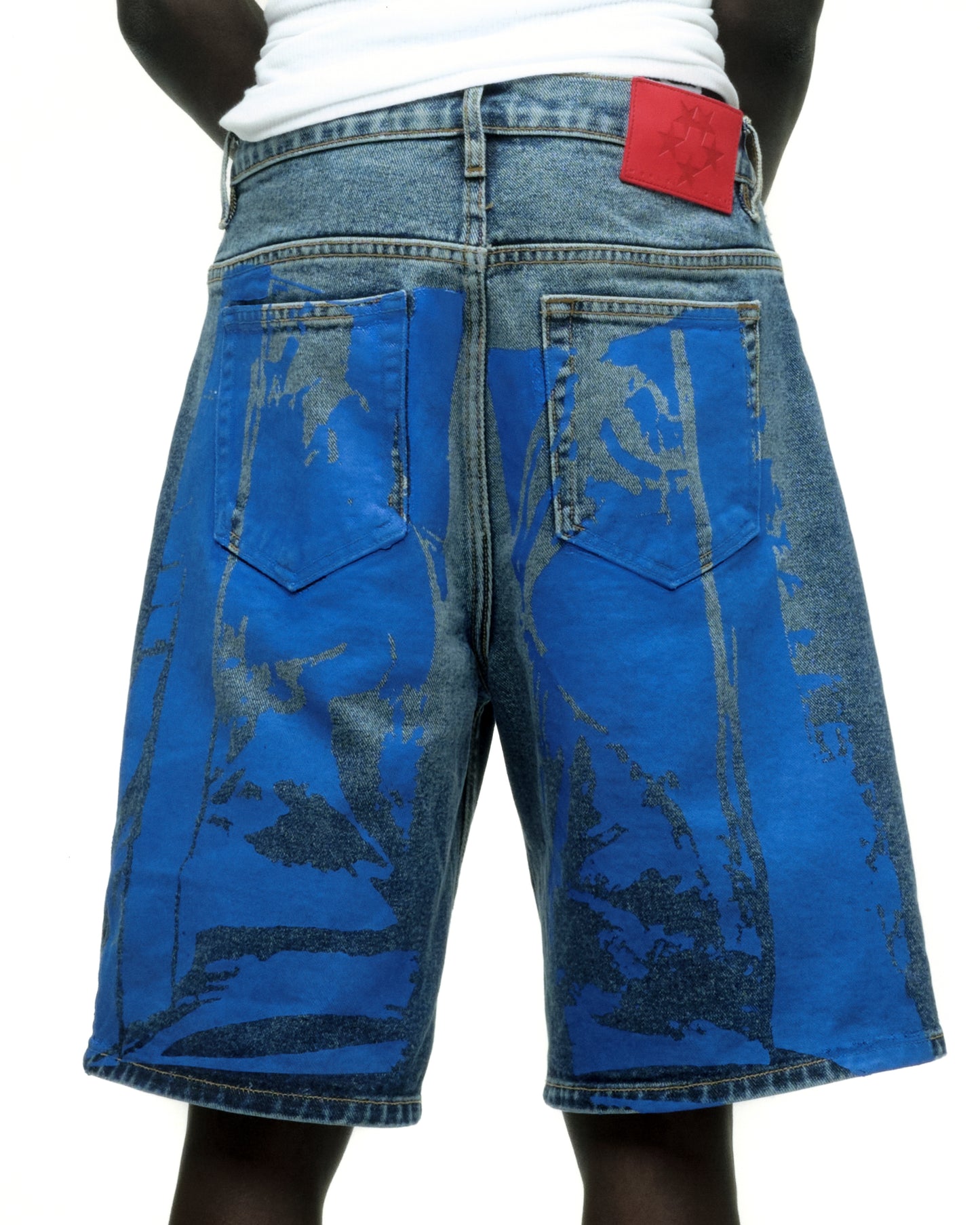 MOTO GT DENIM SHORT ON MODEL