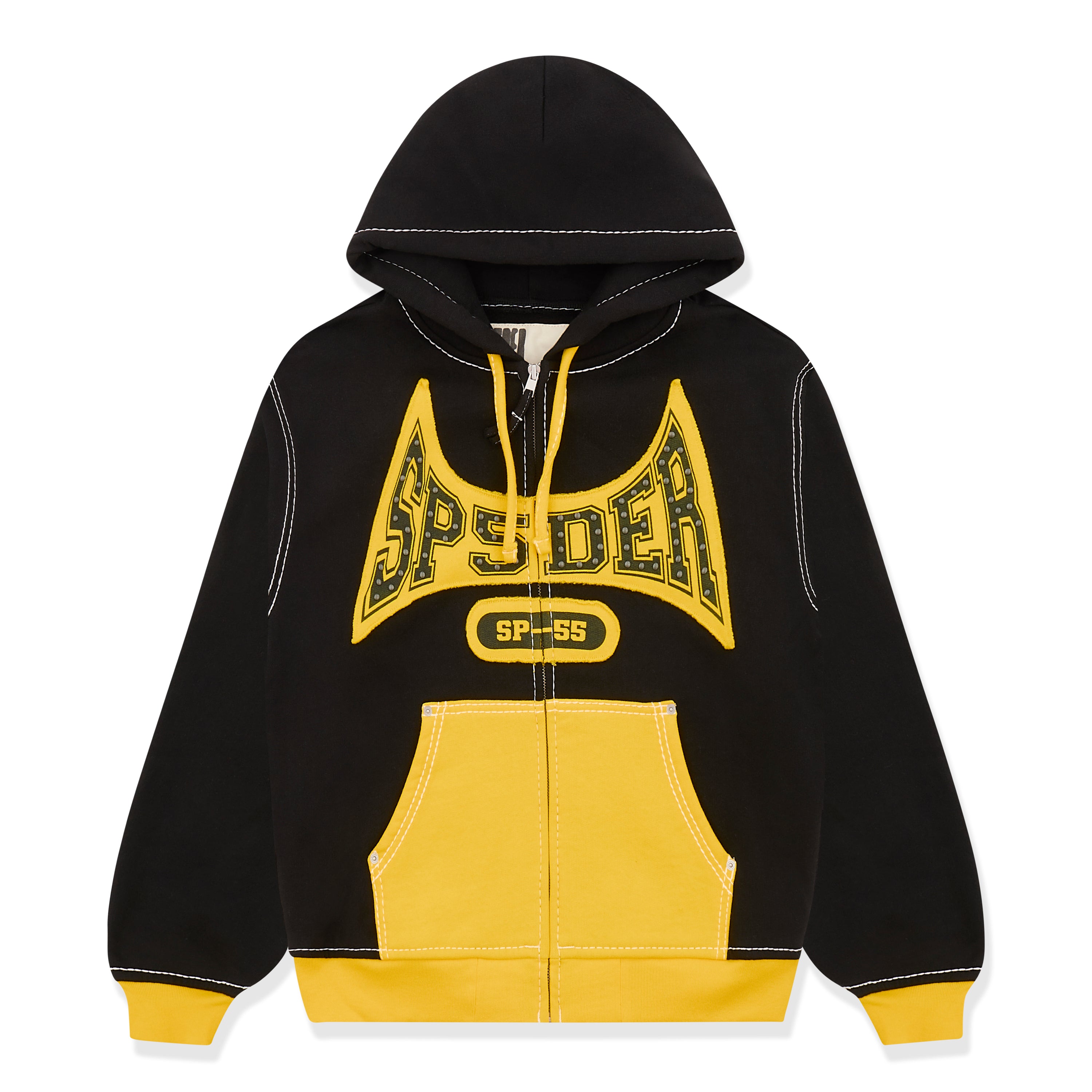 BLACK T&F ZIP HOODIE | SP5DER | KING SPIDER