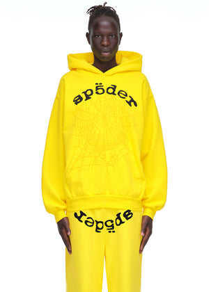 YELLOW LEGACY HOODIE MALE MODEL