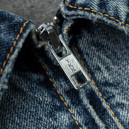 LIGHT BLUE WASH DENIM WORK JACKET