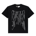 BLACK DIFFUSED COLLEGIATE TEE