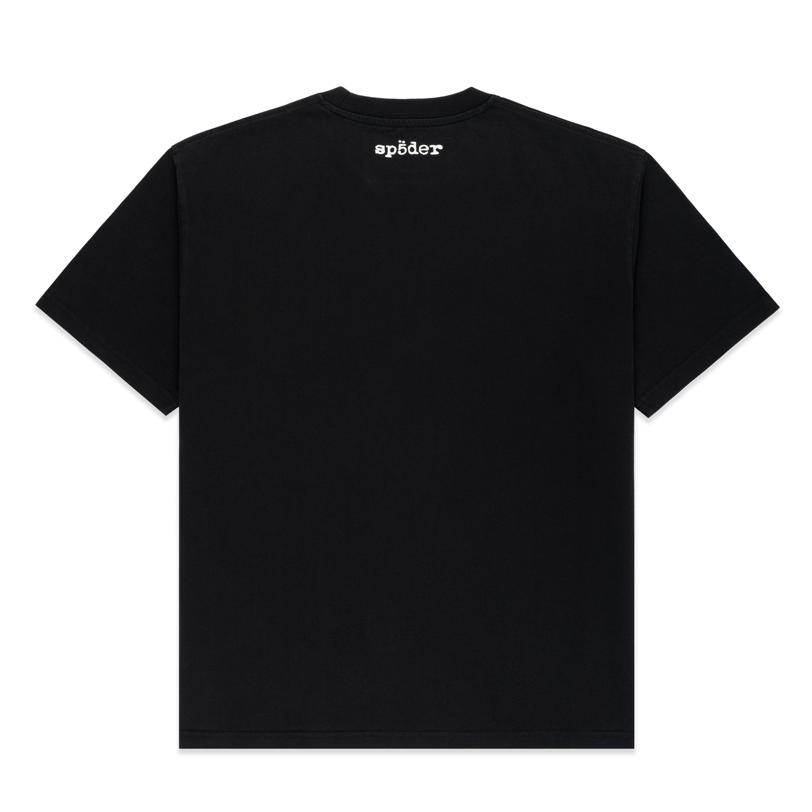 BLACK DIFFUSED COLLEGIATE TEE