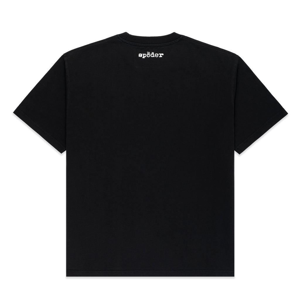 BLACK DIFFUSED COLLEGIATE TEE