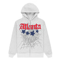 HEATHER GREY ATLANTA FULL ZIP HOODIE