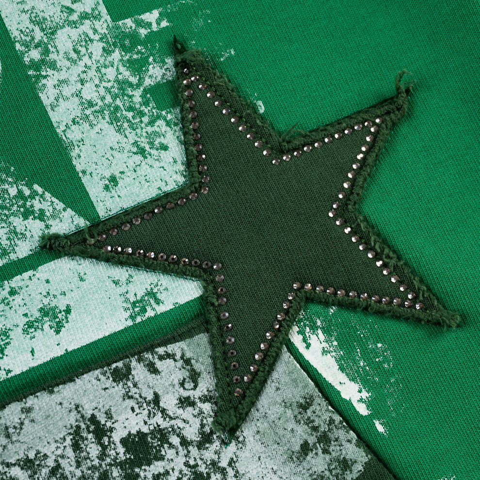 GREEN TRIPLE 5 STITCH ZIP UP